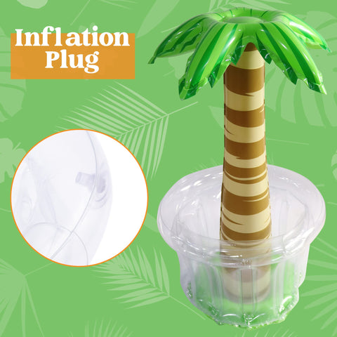 JOYIN 2 Packs Inflatable Palm Tree Cooler, 31.5" Hawaiian Inflatable Cooler Palm Tree Decor, Party Decoration Party Supplies for Pool Party, Luau Party and Hawaiian Party