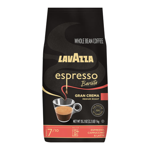 (Gran Crema Espresso, 1kg) - Lavazza L'Espresso Gran Crema Whole Bean Coffee Blend, Medium Espresso Roast, 1kg Bag
