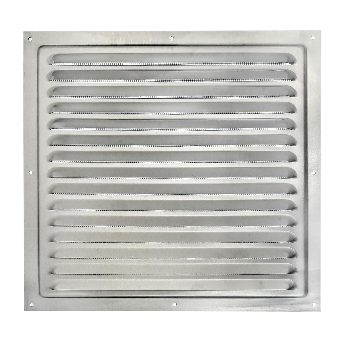 Ventilation Grille Made from Anodized Aluminium 30 x 30 cm / 12 x 12 inches, Aluminium Air Vent with Protective Insect’s Net, Indoor/Outdoor Metal Ventilation Grid with Protective Mesh.