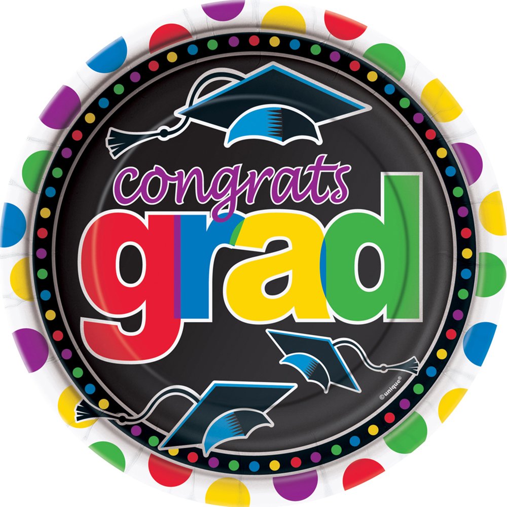 Grad Spark Graduation Dessert Plates 8ct