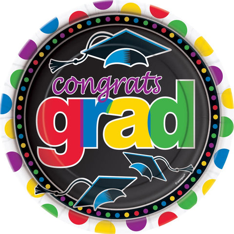 Grad Spark Graduation Dessert Plates 8ct