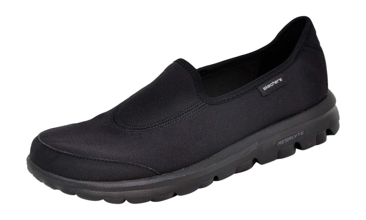 Skechers Performance Women's Go Walk Slip-On Walking Shoe, Black/Charcoal, 9.5 M US