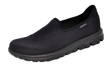 Skechers Performance Women's Go Walk Slip-On Walking Shoe, Black/Charcoal, 9.5 M US