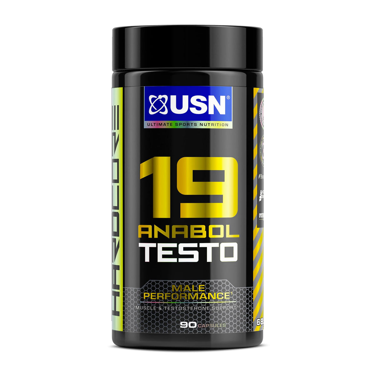 USN 19-Anabol Testo, Testosterone Supplements for Men - 90 Capsules, Boosts Strength Training & Reduces Fatigue, Natural Pre Workout Testosterone Booster, Daily Dietary Supplement