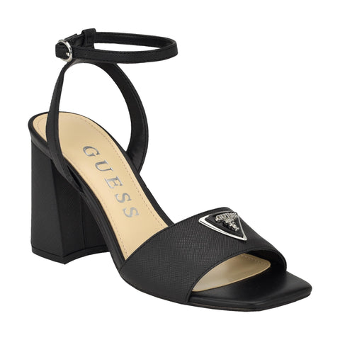 Guess Women's GELYAE Heeled Sandal, Black 002, 5.5