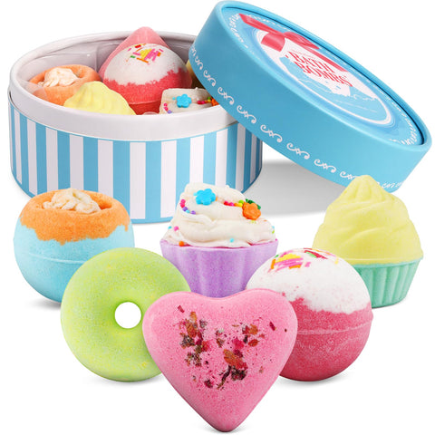 BlissfulOasis Bath Bombs, Scented Shower Bombs, Natural Ingredients Bath Bomb Gift Set 6 Pack, Women Christmas Gifts, Mother's Day, Birthday Gift Ideas for Kids, Women, Mom