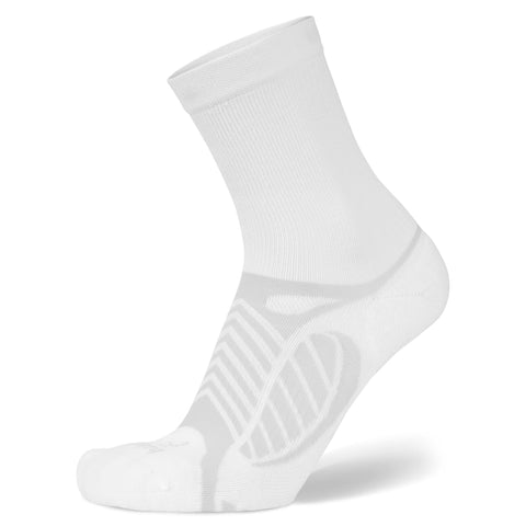 Balega Ultralight Lightweight Performance Crew Athletic Running Socks for Men and Women (1 Pair), White/Space Grey, Medium