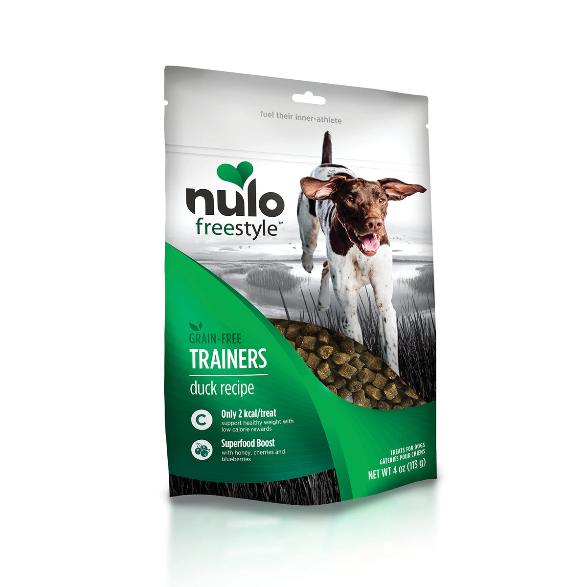 Nulo Freestyle Trainers Dog Treats: Grain Free Dog Training Treats - Healthy Low Calorie Treat Reward for Adult and Puppy Dogs - Gluten Free Dog Treat for Any Size or Breed - Duck Recipe - 4 oz Bag
