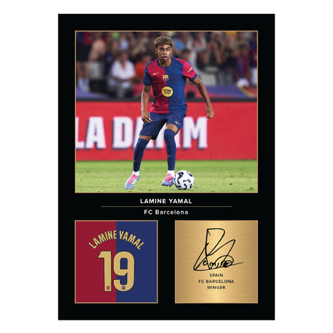 Icons Wall Art Lamine Yamal Barcelona Signed A4 Printed Photo Picture Display Gift For Barca Fans Digitally Reproduced Signature Unframed