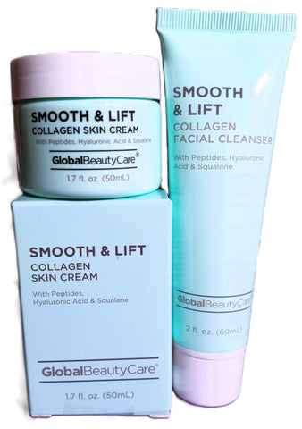 Generic SET : 1. SMOOTH & LIFT COLLAGEN SKIN CREAM, With peptides, hyaluronic acid and squalane 1.7 FL OZ 1. SMOOTH & LIFT COLLAGEN FACIAL CLEANSER With peptides, hyaluronic acid and squalane 2 FL OZ