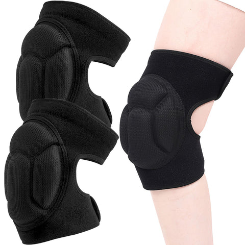 Protective Knee Pads for Men Women Knee Protection Knee Protector with Thick Sponge Anti-Slip Collision Avoidance Knee Sleeve for Work Trousers Dance Volleyball Wrestling Mountain Bike (1 Pair)