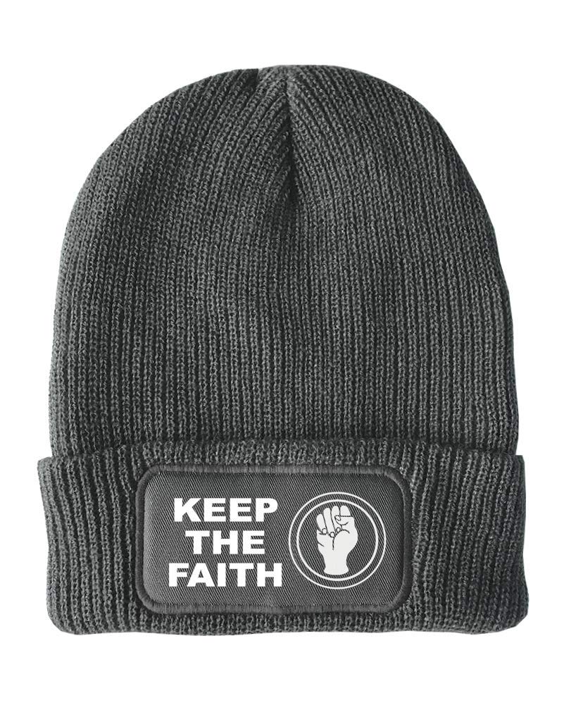 FatCuckoo - Northern Soul Keep The Faith Fist Unisex Winter Thinsulate Beanie Hat Charcoal