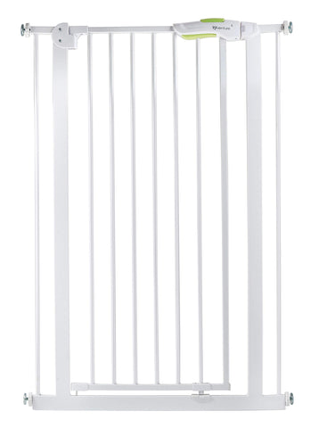 Venture Q-Fix 110 cm extra tall pressure fit pet safety gate and baby gate 75-84cm wide, 90Â° two way open, auto close stair gate for baby and pet