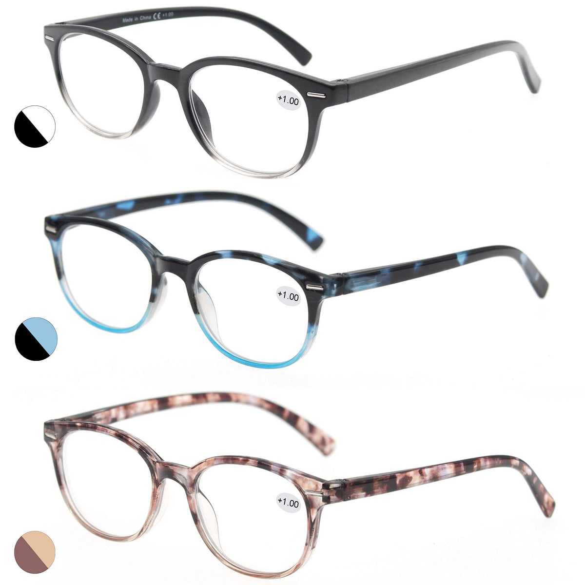 YTDBNS Reading Glasses Blue Light Blocking - 2 Pack Readers Men Women Rectangle Computer Eyeglass 3.5