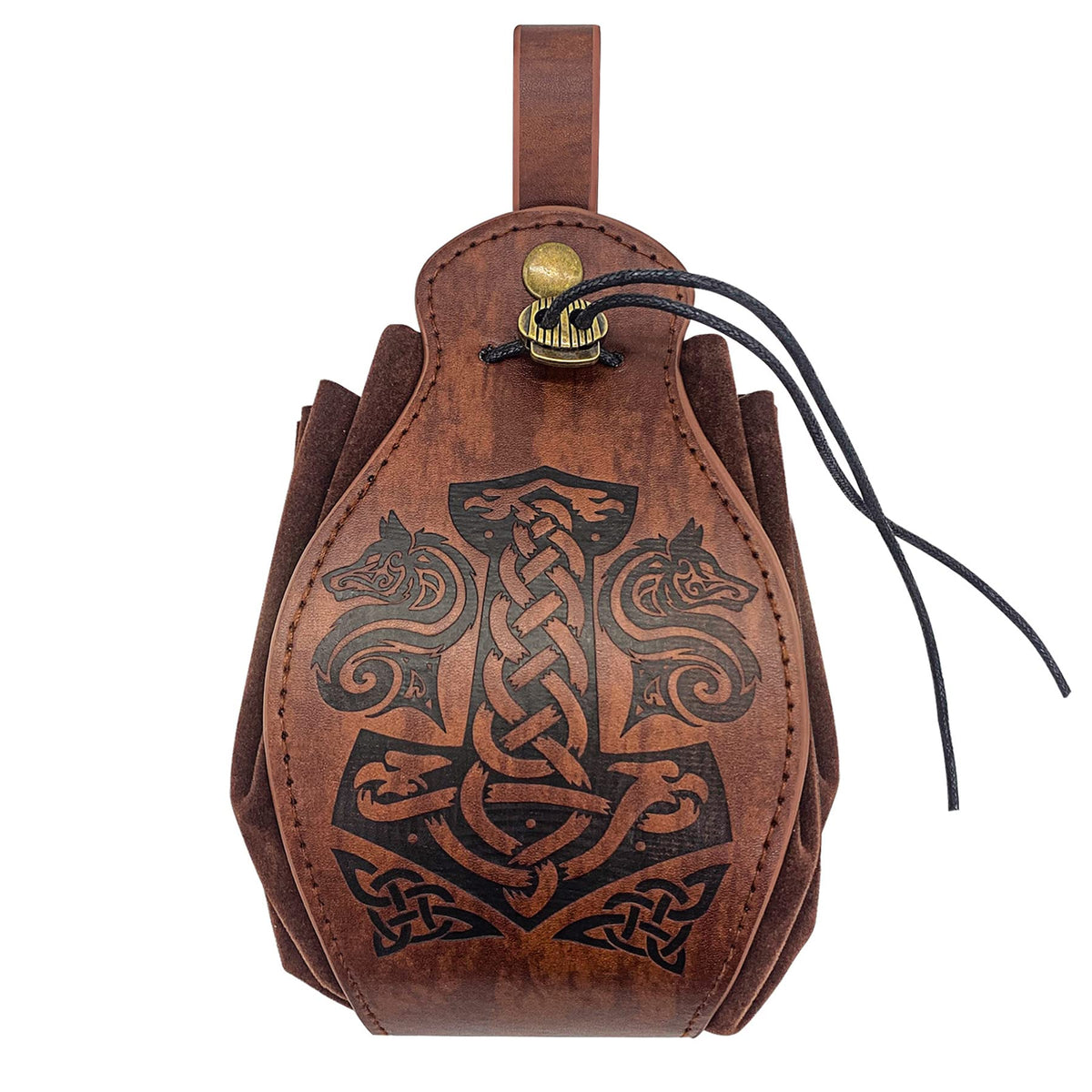 Vintage Purse PU Leather Pouch Bag Drawstring Pouch Bag Small Medieval Pouch Bag Coin Purse Belt Pouch Bag Coin Bag Jewelry Storage Bag Money Coin Holder Gift Bag for Men Women Unisex