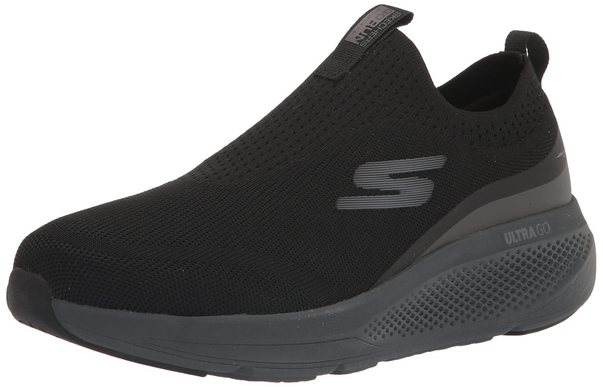Skechers Men's GOrun Elevate-Athletic Slip-On Workout Running Shoe Sneaker with Cushioning, Black, 7.5