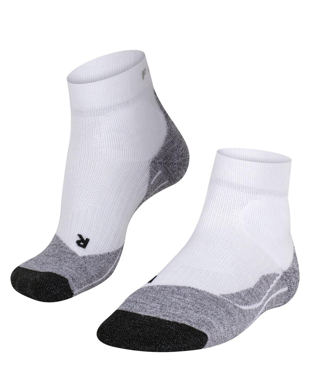 FALKE Women's TE2 Short Tennis Socks, Cotton, Breathable Quick Dry, Quarter Length, Medium Cushion, High Protection, White (White-Mix 2020), 6.5-7.5, 1 Pair