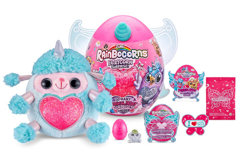 Rainbocorns Fairycorn Surprise Series 4, Poodle - Collectible Plush - Magical Fairy Surprises, 28 cm, Cuddle Plush Stuffed Animal, Wearable Fairy Wings, Stickers, Slime (Poodle)