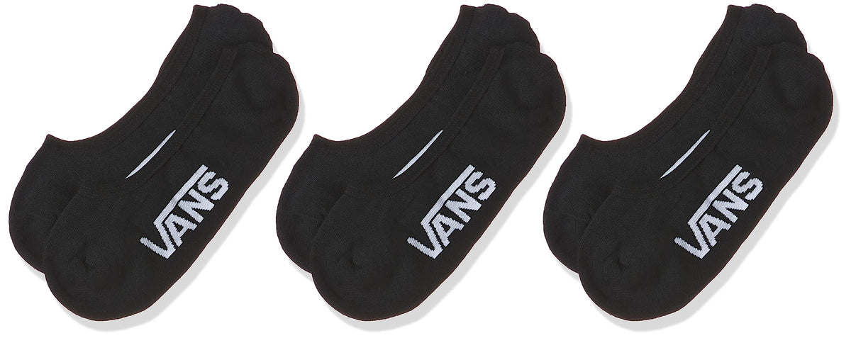Vans - Men's, Classic Super No-Show Socks - 3 Pack - Black/White - Large (9.5-13)