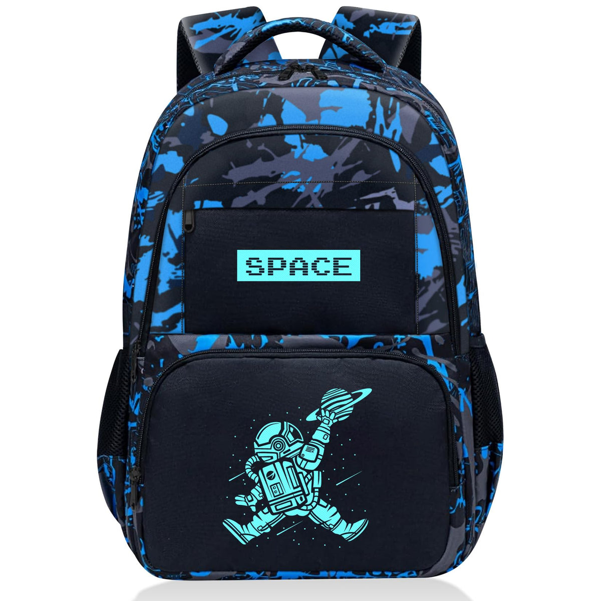 Fitvc Glow in The Dark Backpack for Boys - Astronaut Backpack for Kids Children Teens Elementary Middle School - 17? Space Bookbag Travel Back Pack for Age 6-18