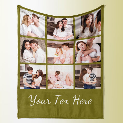 Rainsar Personalised Blanket with Photos and Text, Custom Blanket (Size 150X200 cm)