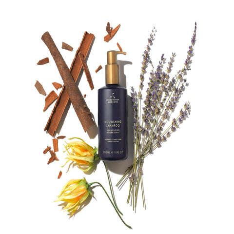 Aromatherapy Associates Nourishing Shampoo - Irresistibly Scented, Increased Moisture, Shine, Repair, Optimise Healthy, Strong hair and Scalp. Lavender, Ylang Ylang, Ho Wood Essential Oils