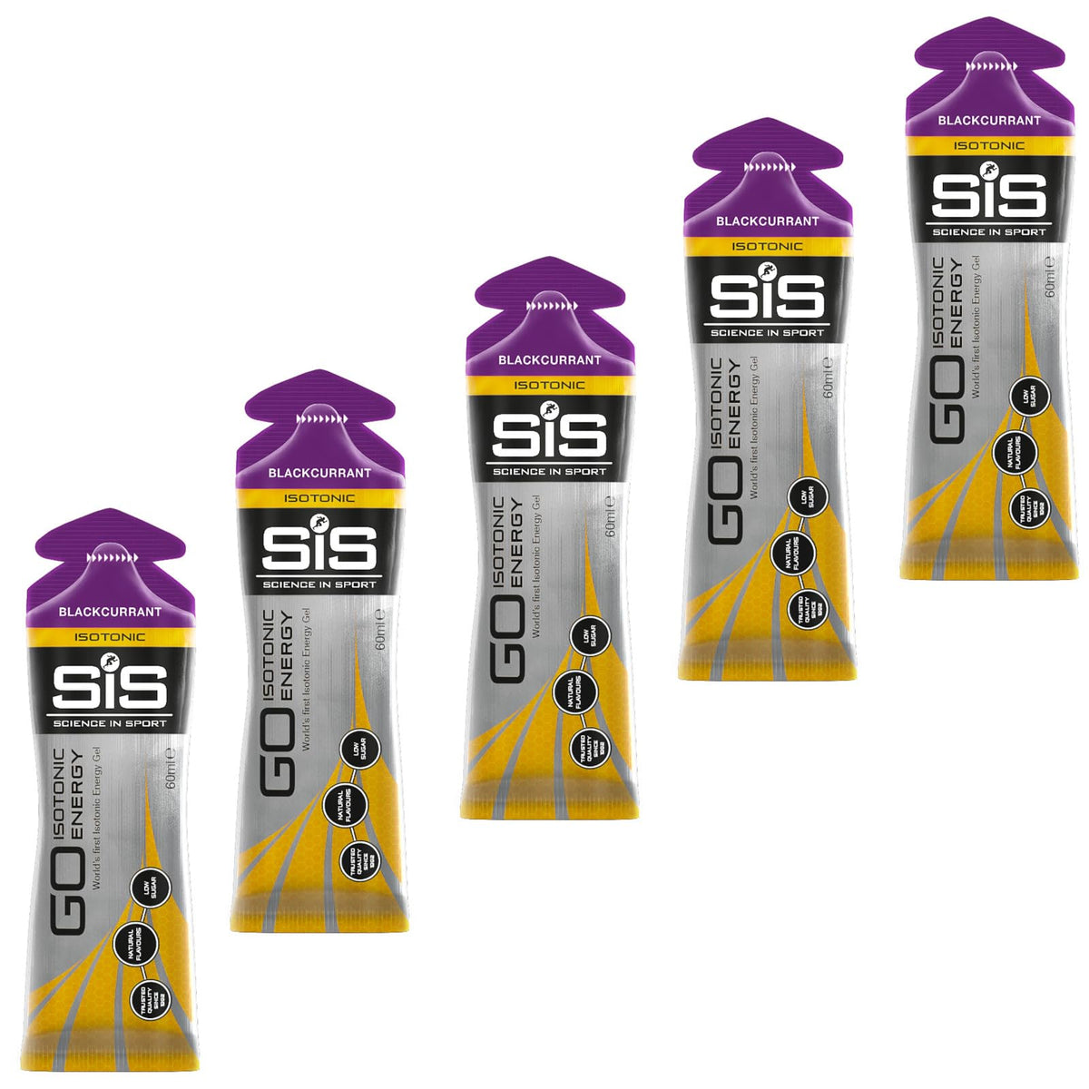 Contrast SIS Go Isotonic Energy Gel 60ml - Blackcurrant (Pack of 5)