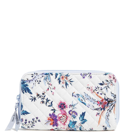 Vera Bradley Women's Cotton Deluxe Travel Wallet with RFID Protection Accessory, Magnifique Floral, One Size