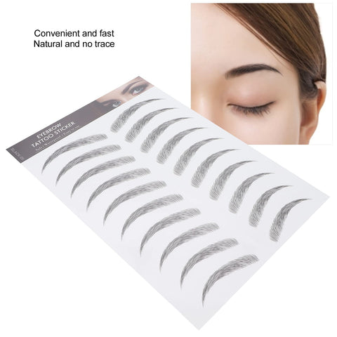 6D Eyebrow Tattoo Sticker Professional Waterproof Eyebrow Transfer Sticker Eyebrow Makeup Tool for Women and Girls (Black)(BLACK-09)