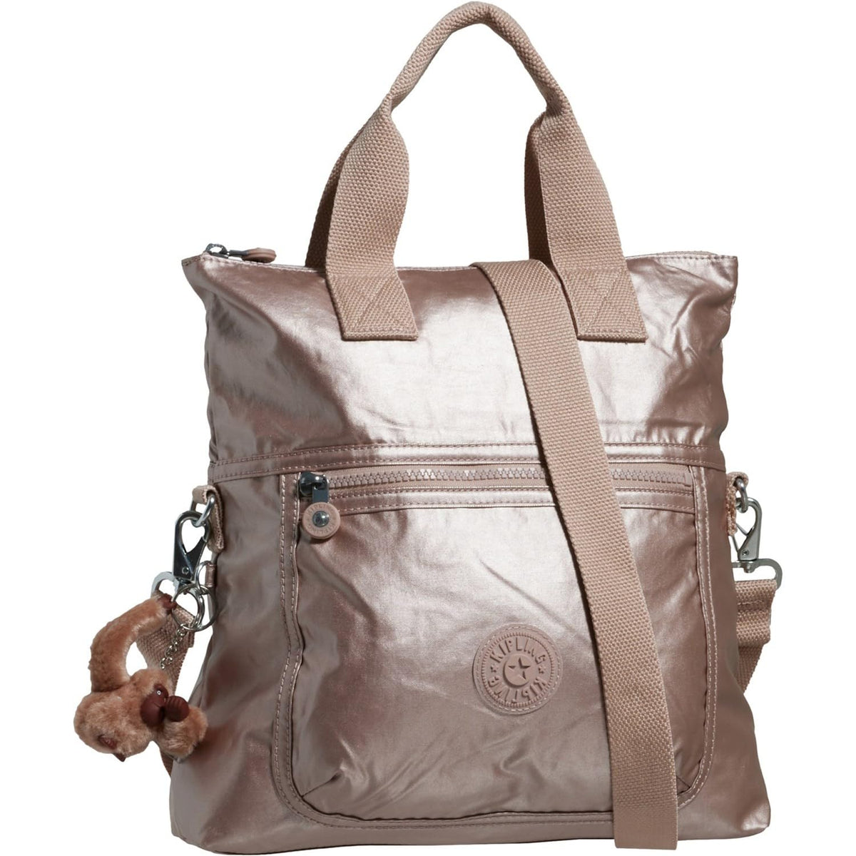 Kipling womens Eleva Crossbody Bag, Quartz Metallic, 12.25 L X 13 H X 4.75 D US