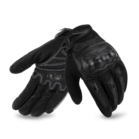 IRON JIA'S Motorcycle Gloves, Touch Screen Breathable Summer Gloves for Scooter, Climbing, Hunting, Motocross and Other Outdoor Sports - Black, M