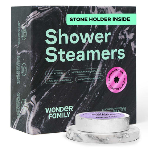 Grehge Shower Steamers Aromatherapy for Women or Men + Stone Holder, Shower Bombs for Women Christmas Gifts Set