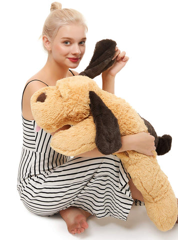 MaoGoLan Giant Dog Plush, Life Size 31" Large Stuffed Animal Dog, Fluffy and Cuddly Stuffed Puppy Stuffed Animal Throw Pillow Toy Birthday for Girls Kids