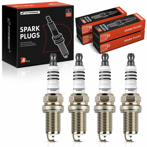 A-Premium Iridium & Platinum Spark Plugs Compatible with Jeep Compass/Patriot 2007-2011 & Saturn Astra 2008-2009, 1.8L 2.0L 2.4L, Pack of 4