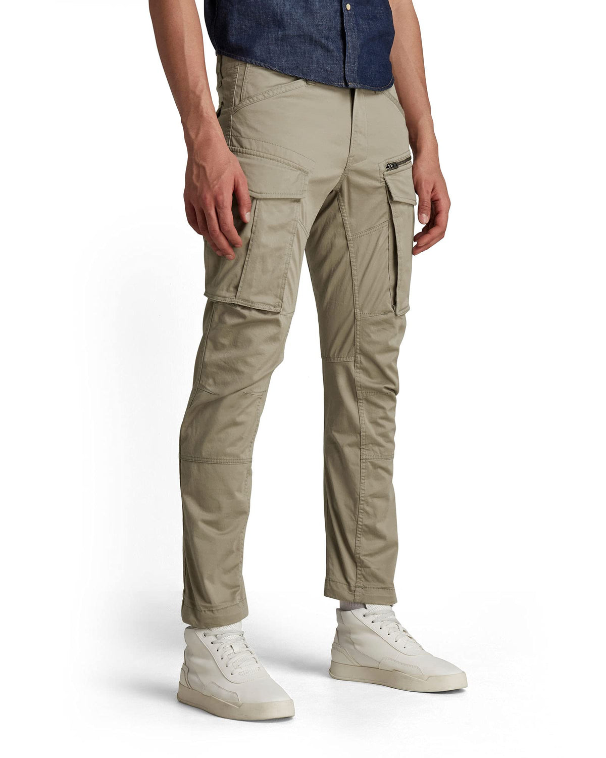 G-Star Raw Men's Rovic Zip 3D Straight Tapered Fit Cargo Pants, Dune, 34W x 32L