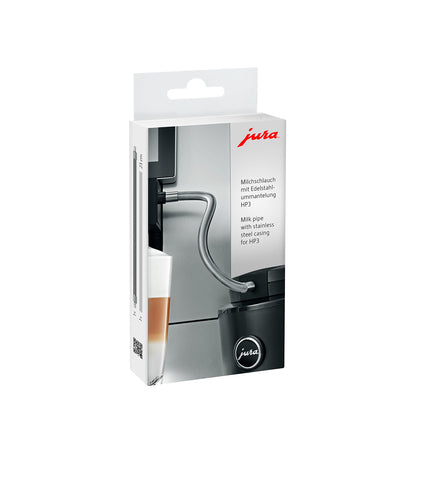 JURA 24114 Milk hose with stainless steel coating HP3, silver