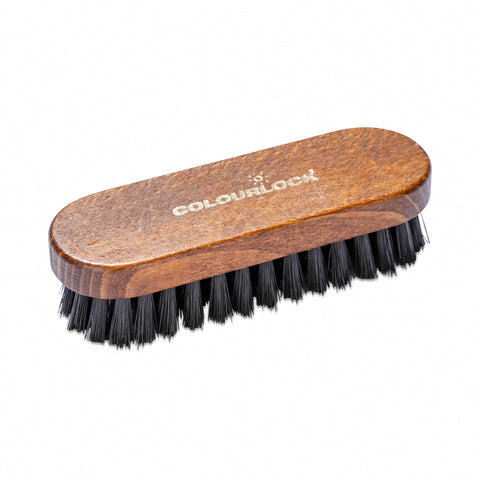 COLOURLOCK Textile and leather brush, small, in brown for the gentle cleaning of smooth leather, suede, imitation leather and textiles