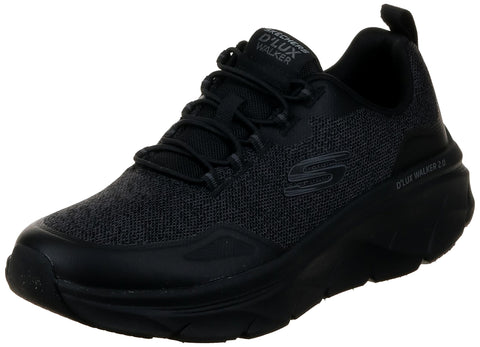 Skechers Men's D'Lux Walker 2.0 Steadyway Sneaker, Black/Black, 6.5 X-Wide