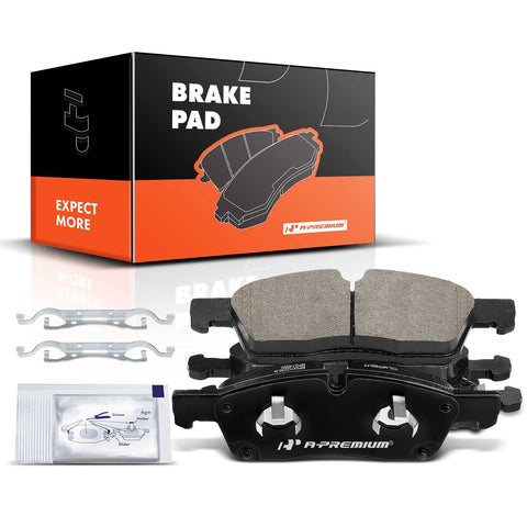 A-Premium Front Ceramic Disc Brake Pads Set Compatible with Select Dodge and Jeep Models - Durango 2011-2020, Grand Cherokee 2011-2018, with Hardware, 4 Pcs