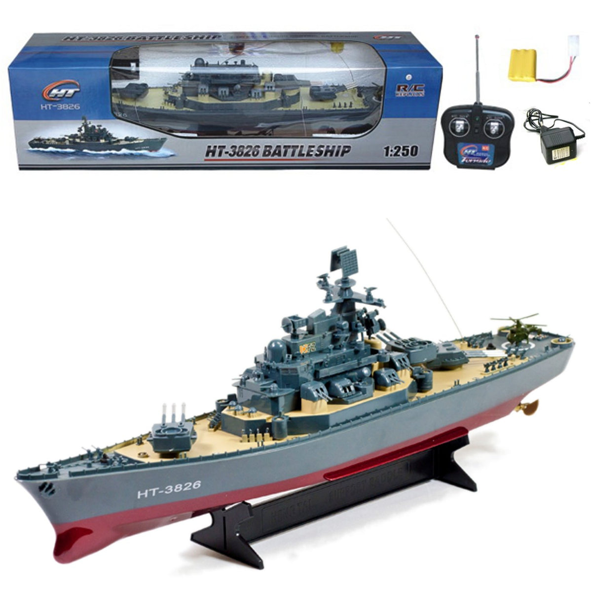 RC Ht Radio Control Rc Battle Warship Boat Cruiser Destroyer, 23-Inch