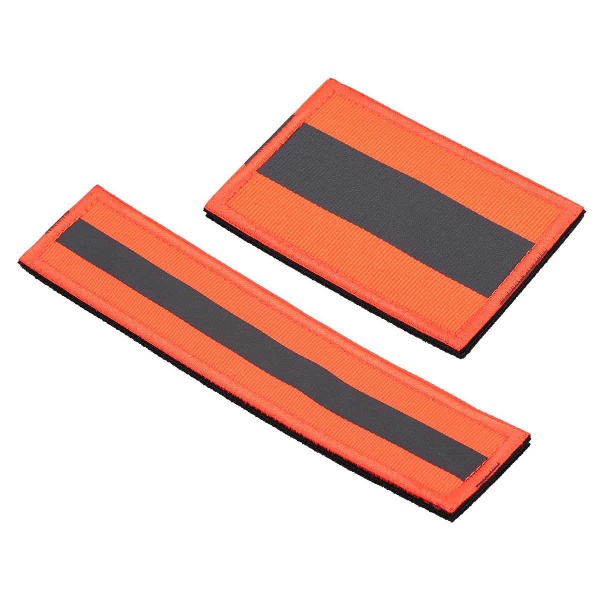 PATIKIL Reflective Patch 1x6" 2x3", 2 Pcs Hook and Loop Fastener Safety Appliques for Night Sportsperson Worker Hiker, Orange