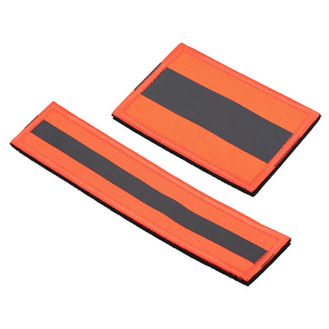PATIKIL Reflective Patch 1x6" 2x3", 2 Pcs Hook and Loop Fastener Safety Appliques for Night Sportsperson Worker Hiker, Orange