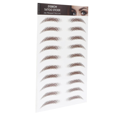 6D Eyebrow Tattoo Sticker Professional Waterproof Eyebrow Transfer Sticker Eyebrow Makeup Tool for Women and Girls (Brown)(BROWN-06)