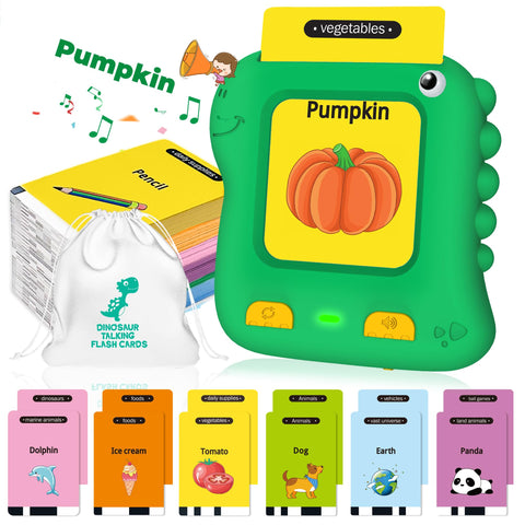 Toys for 2 3 4 5 Years Old Boys Girls Talking Flash Cards for Toddlers with 234 Words British English Extra Thick Cards Preschool Educational Toys Speech Development Montessori Sensory Dinosaur Toys