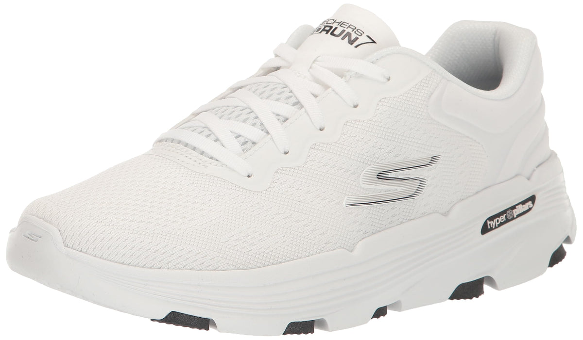 Skechers Women's GO Run 7.0-Driven Sneaker, White/Black, 6