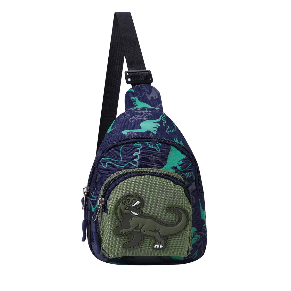 Qchomee Dinosaur Crossbody Bag Little Kids Boys Shoulder Bag Cute Handbag Purse Chain Messenger Bag for Children Girls Age 2-6