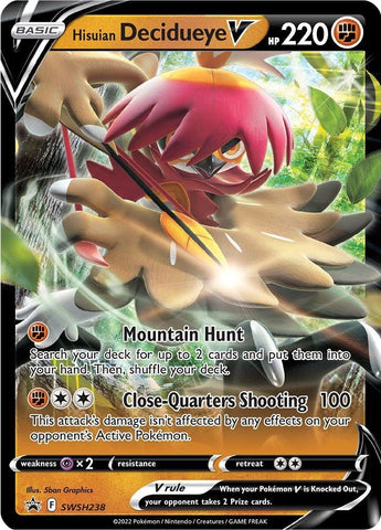 Pokemon - Hisuian Decidueye V - SWSH238 - Black Star Promo - Astral Radiance
