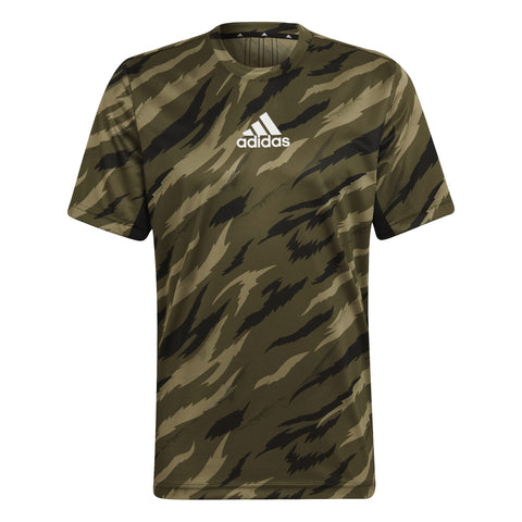 adidas Men's Feelstrcamo Tee T-Shirt, Olifoc/White, S