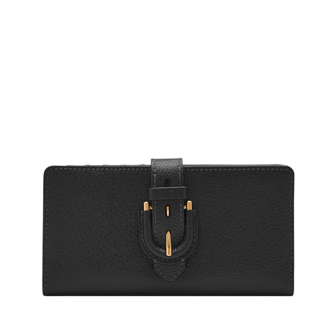 Fossil Women's Harwell LiteHideÃ¢â€žÂ¢ Leather Tab Bifold Wallet, Black (Model: SL10032001)