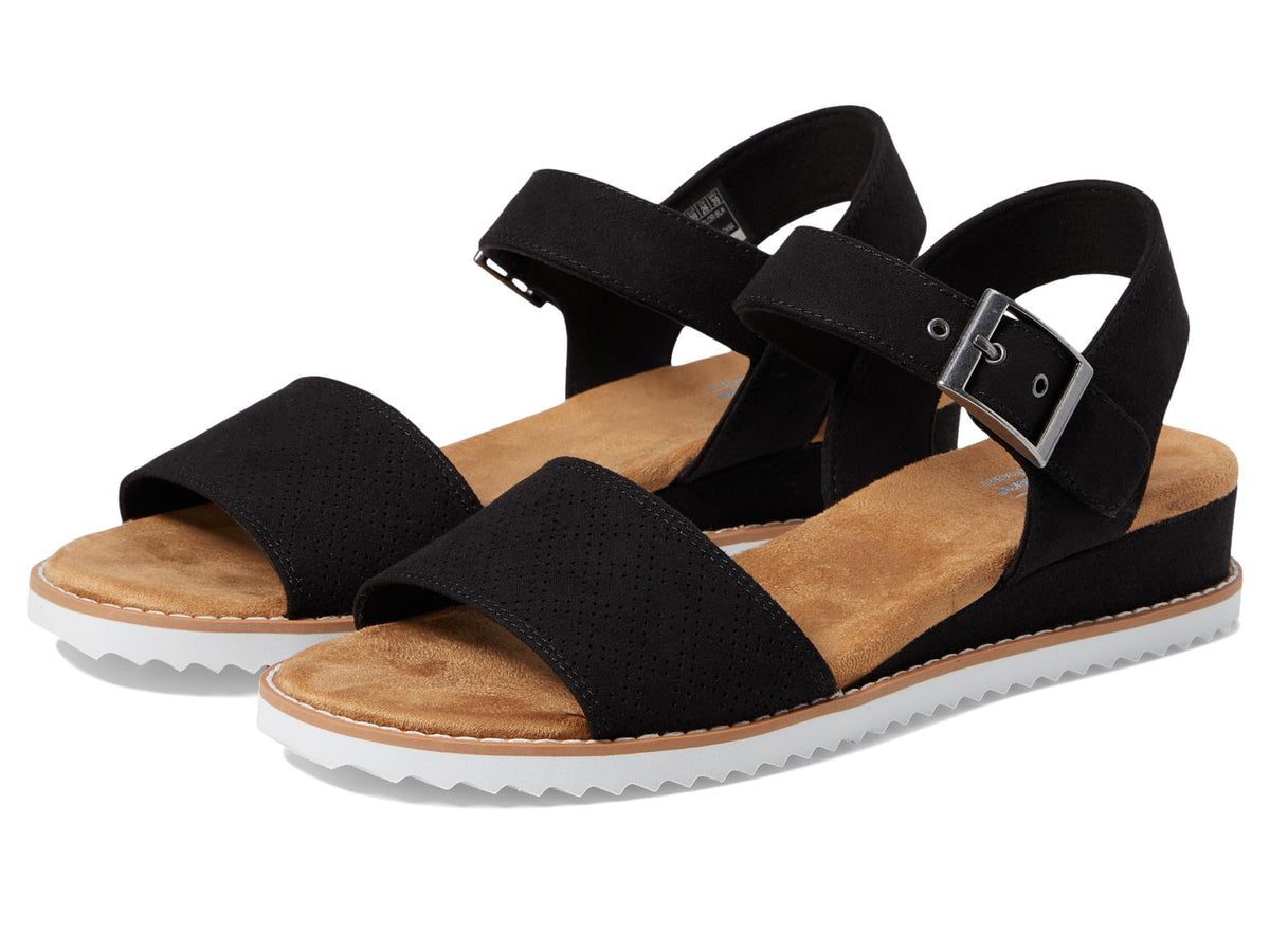 SKECHERS Women's 114147 Sandal, Black, 11
